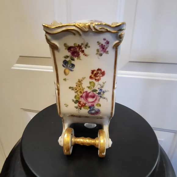 Bourdois & Bloch Antique Porcelain Lady in a Sedan Chair 7" - Picture 4 of 12